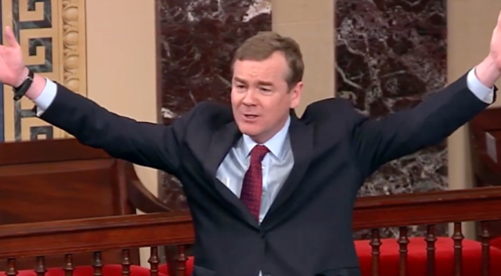Michael Bennet: 'When the senator from Texas shut this government down in 2013, my state was flooded',  Senate floor response to shutdown - 2019