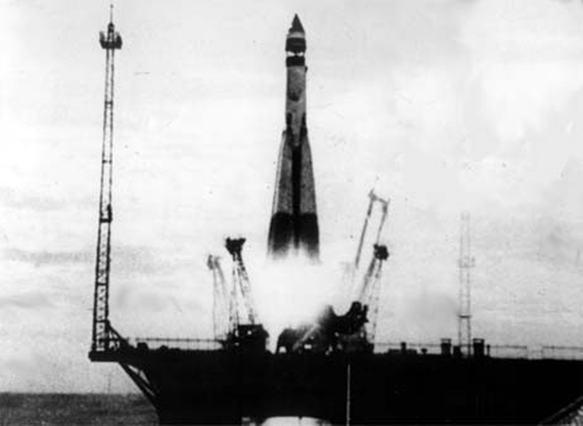 Radio Moscow:  'This satellite was today successfully launched in the USSR', Launch of Sputnik Satellite - 1957