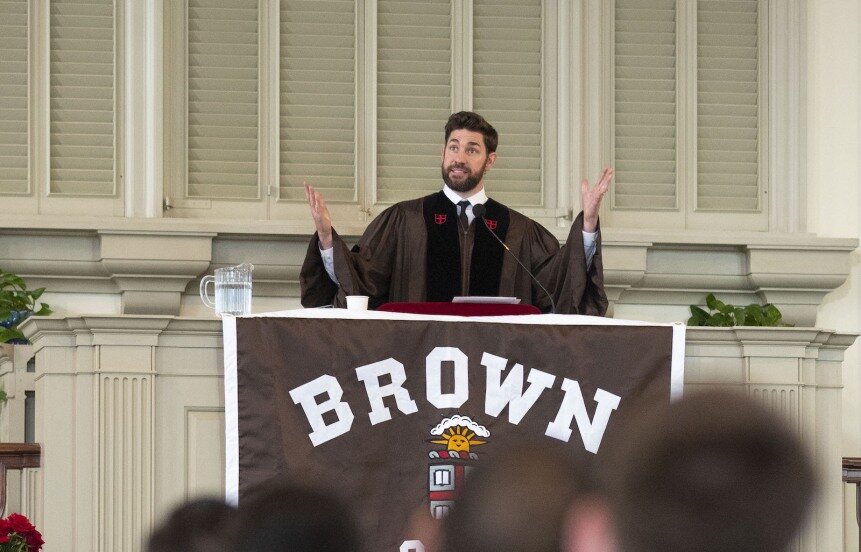 John Krasinski: 'Lean all the way in',  Brown University - 2019