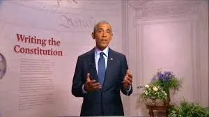 Barack Obama: 'Because that's what at stake right now. Our democracy.', Democratic National Convention - 2020