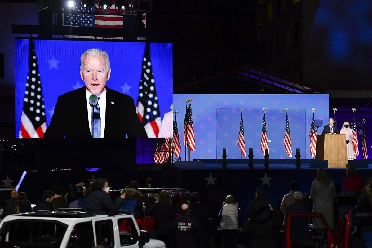 Joe Biden: 'We believe we are on track to win this election', Election night  - 2020 