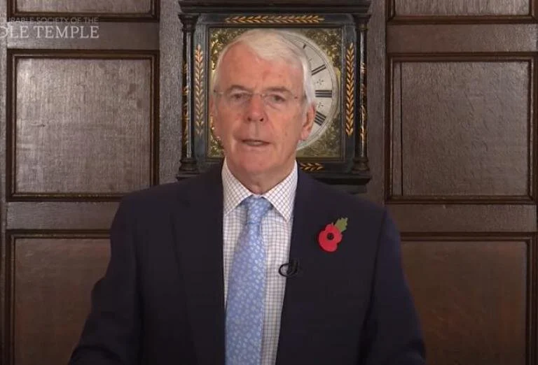 John Major: 'The values of liberal society are stalled, if not in retreat' The State We're In', Middle Temple, Treasurer's Lecture - 2020