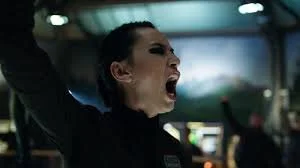 Cara Gee (by Hallie Lambert): 'Wer are The Belt. We are the strong', The Expanse, S3E9, Intransigence, Drummer's speech - 2015