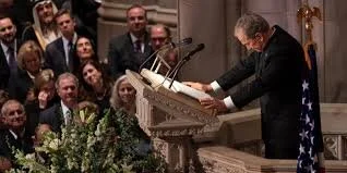 for George  H.W. Bush: 'Your decency, sincerity, and kind soul will stay with us forever', by son George W. Bush - 2018