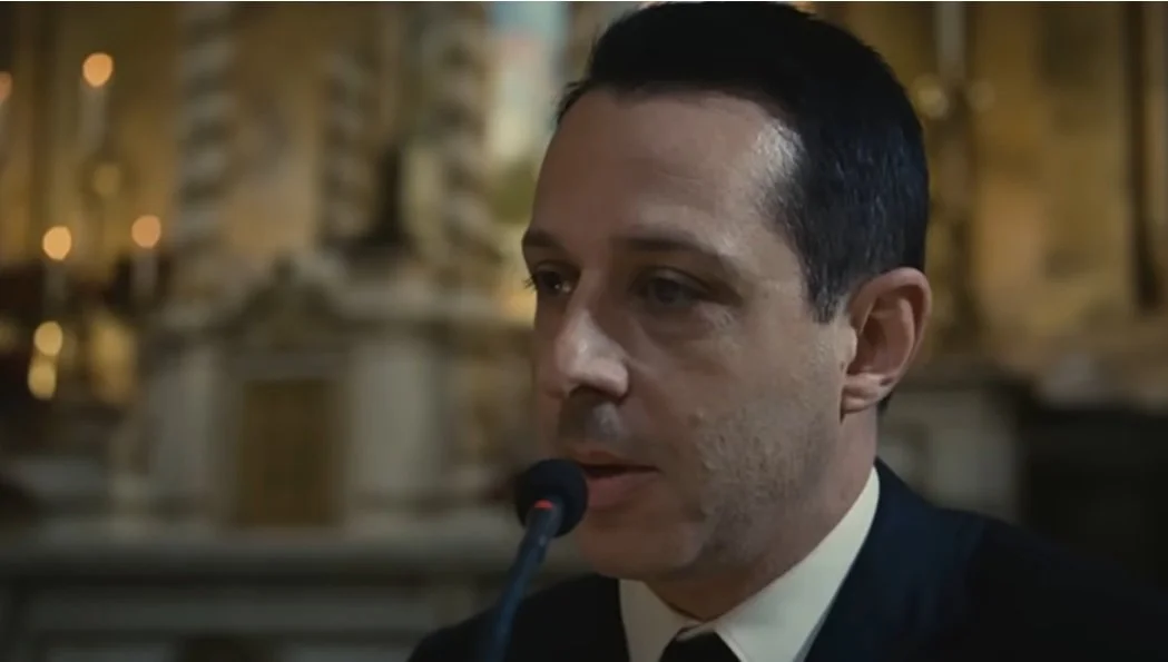 Jeremy Strong (by Jesse Armstrong) 'He made life happen', Kendall's funeral for Logan Roy, Succession S4E9 - 2023