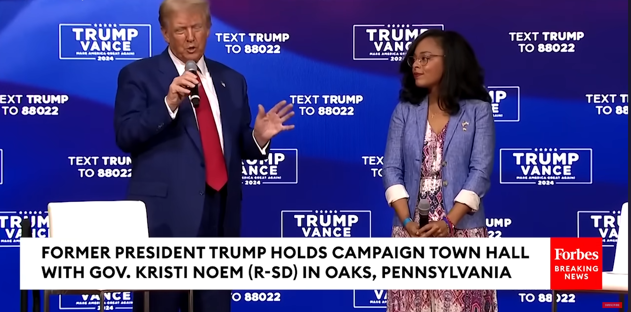 Donald Trump: 'Where the price of bacon, the price of tomatoes, they tell me', Town Hall Q &amp; A - 2024