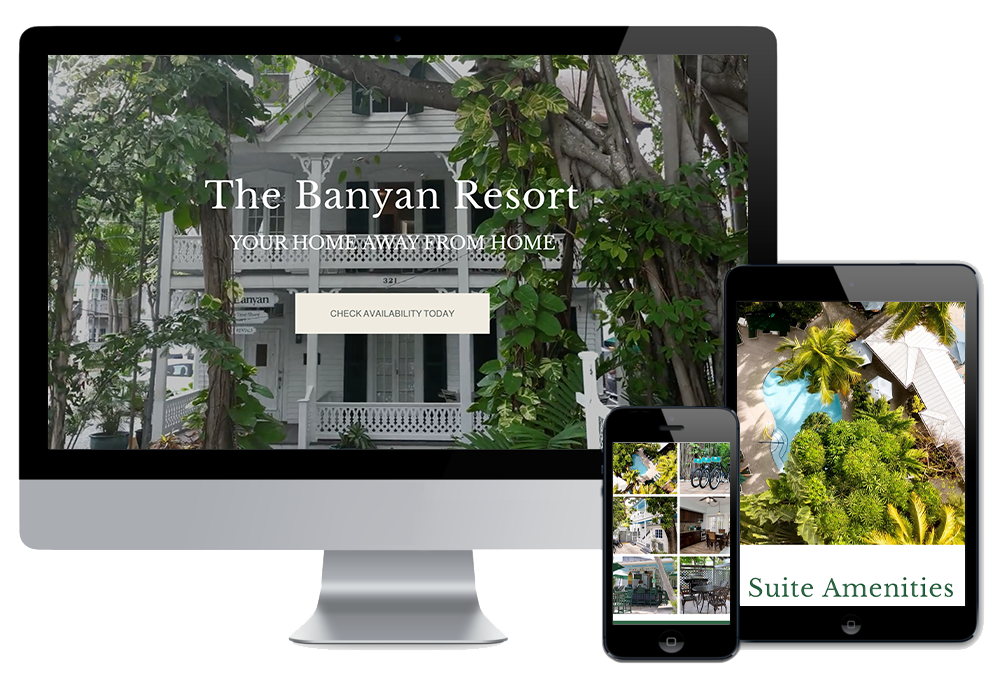 web design for The Banyan Resort by Wonderdog Studios