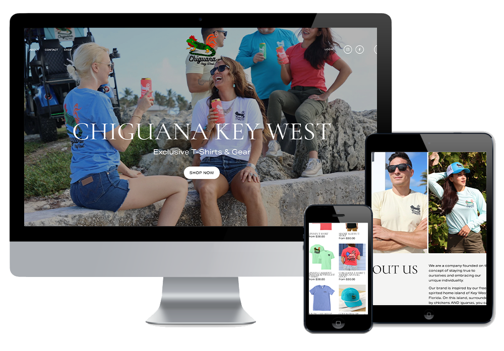 web design for CHIGUANA by wonderdog studios