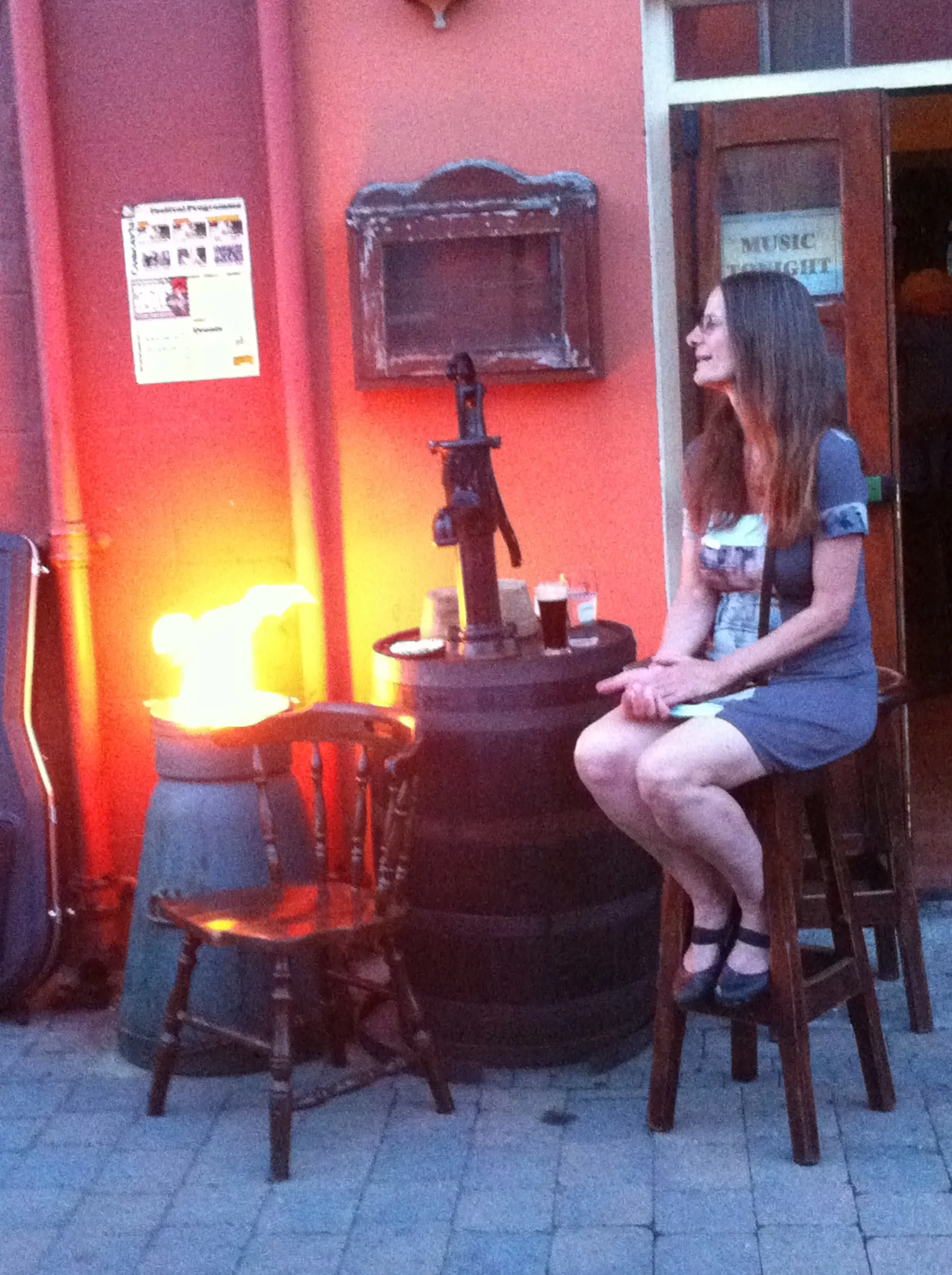 Gail enjoys traditional Irish music in Glengarriff