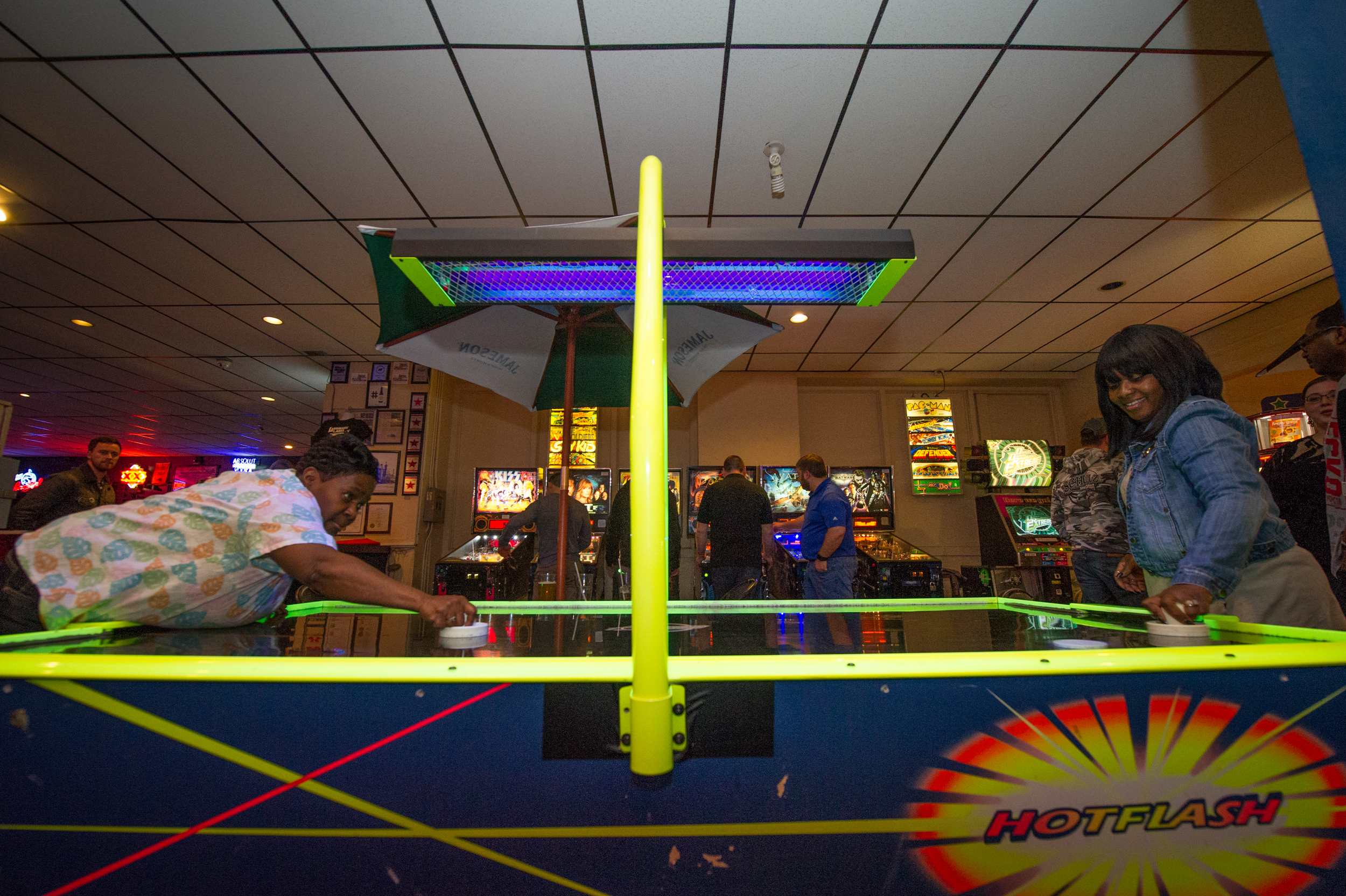 The arcade at Landmark Lanes