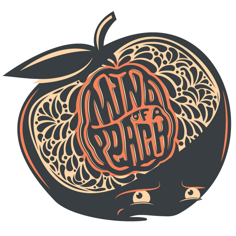 Label and 'Peach Man' artwork designed by the talented Rodrigo Calderon .