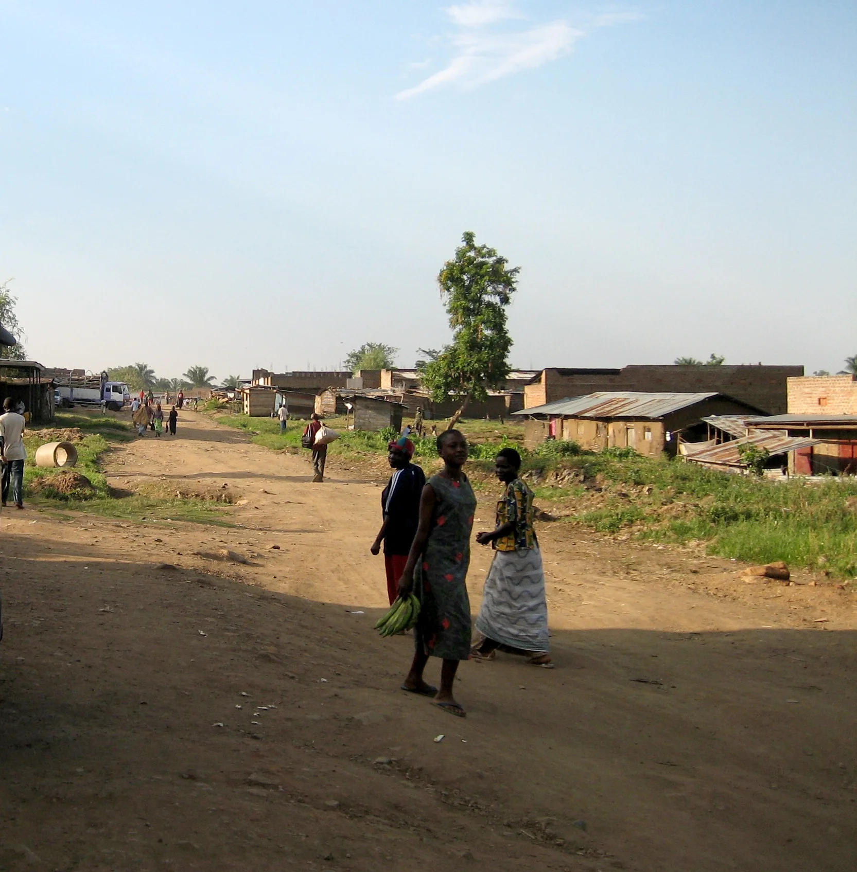 A side road inside the district capital, Bundibugyo. Bundibugyo District ,Western Uganda