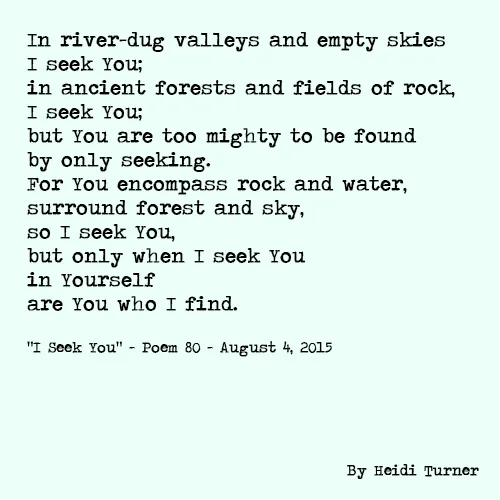 I Seek You