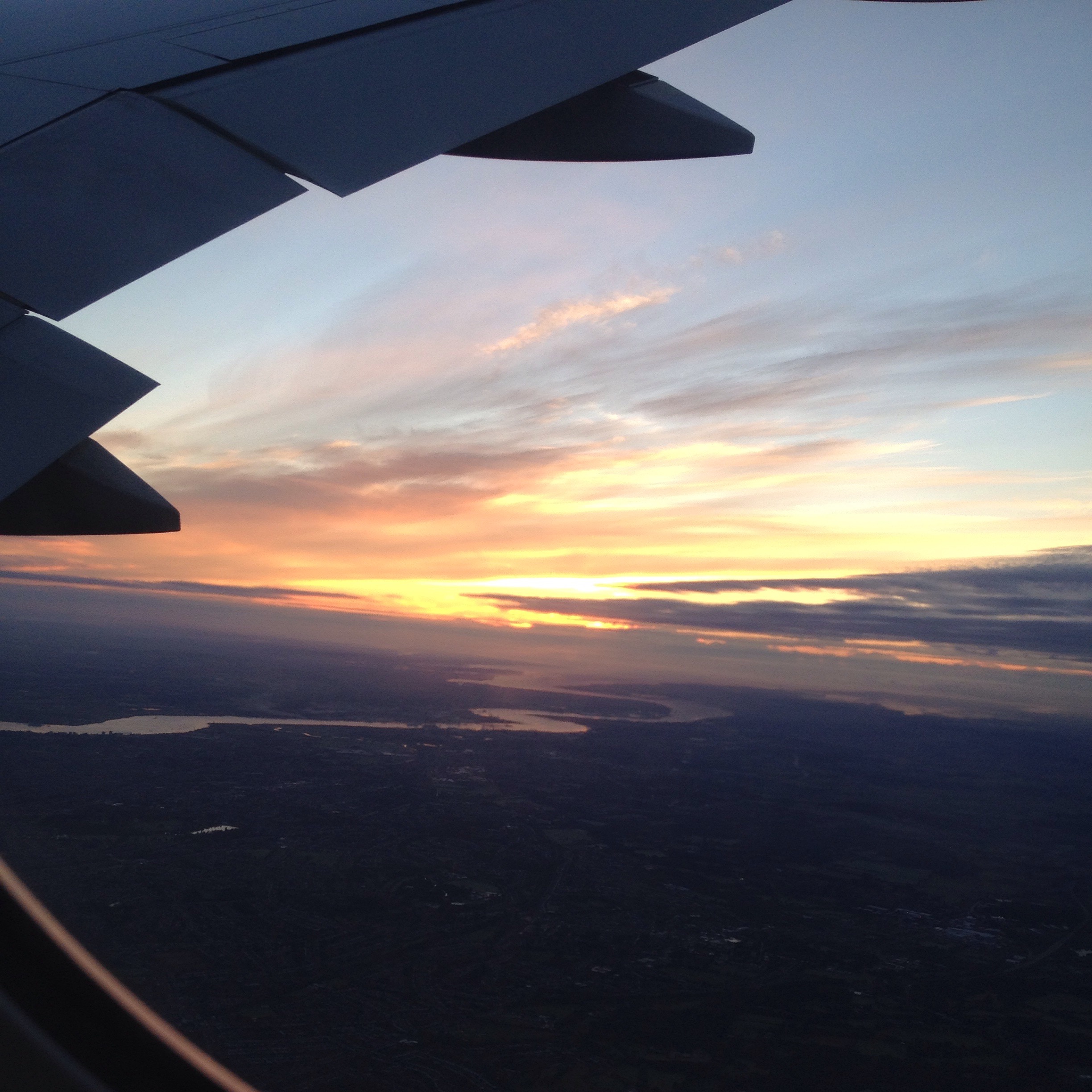 Sunrise over the Thames. 