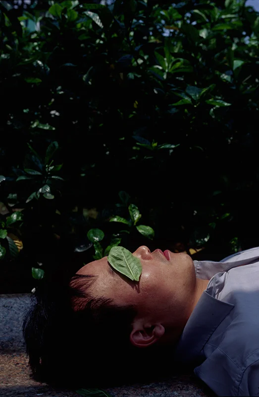 Sleeping in a Shanghai park