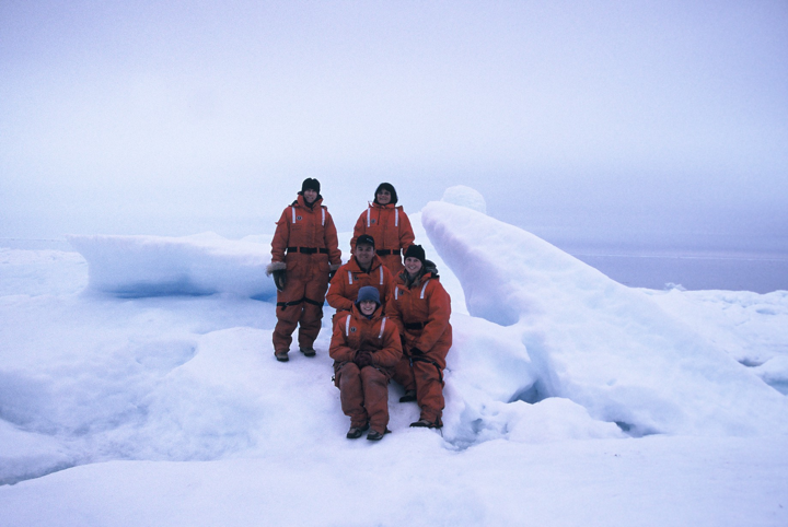 The medical team aboard an iceberg off Baffin Island - Arctic region&nbsp;