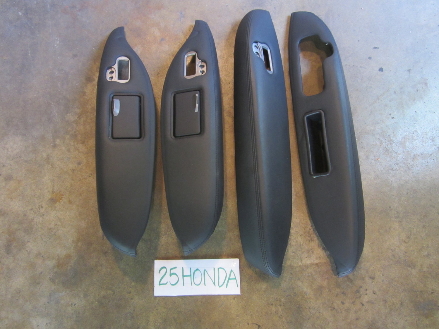 Details about   Black Door Panel Armrest Covers For 05-12 Acura RL Synthetic Leather