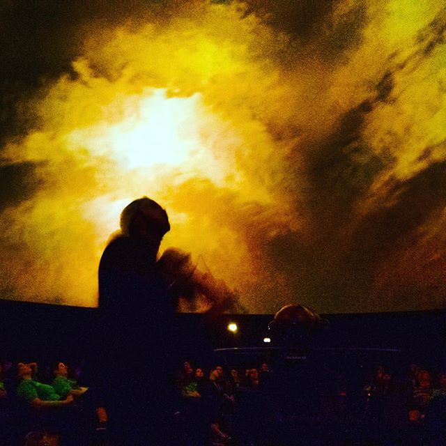 A brilliant shot taken under the dome at our first #particlewave @worldsciencefestivalbrisbane show of @tmwwthere soundtracking the show under his video art by Brisbane Planetarium&rsquo;s very own Duncan Waldron #wsfb2019 #art #science #fulldome #st