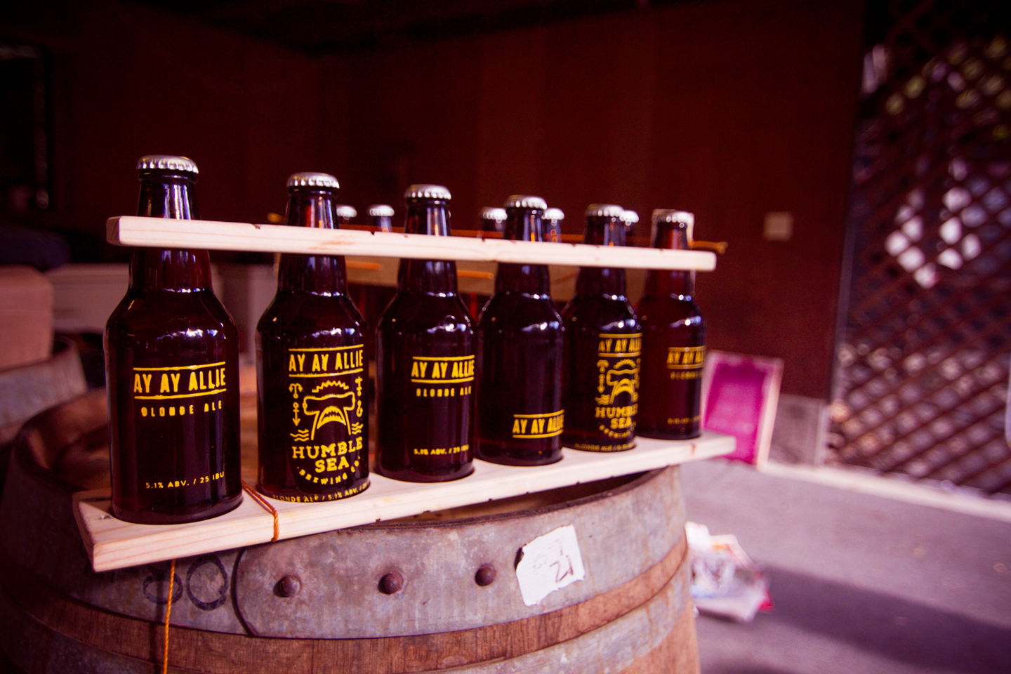 The original design comps for the Aye Aye Allie blonde ale. 
