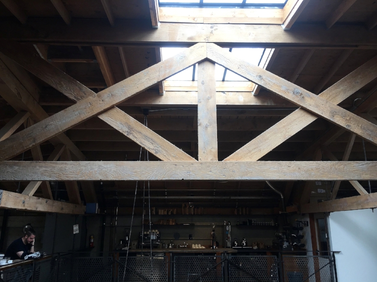 This atrium-like skylight flooded the first and second floor with natural light.
