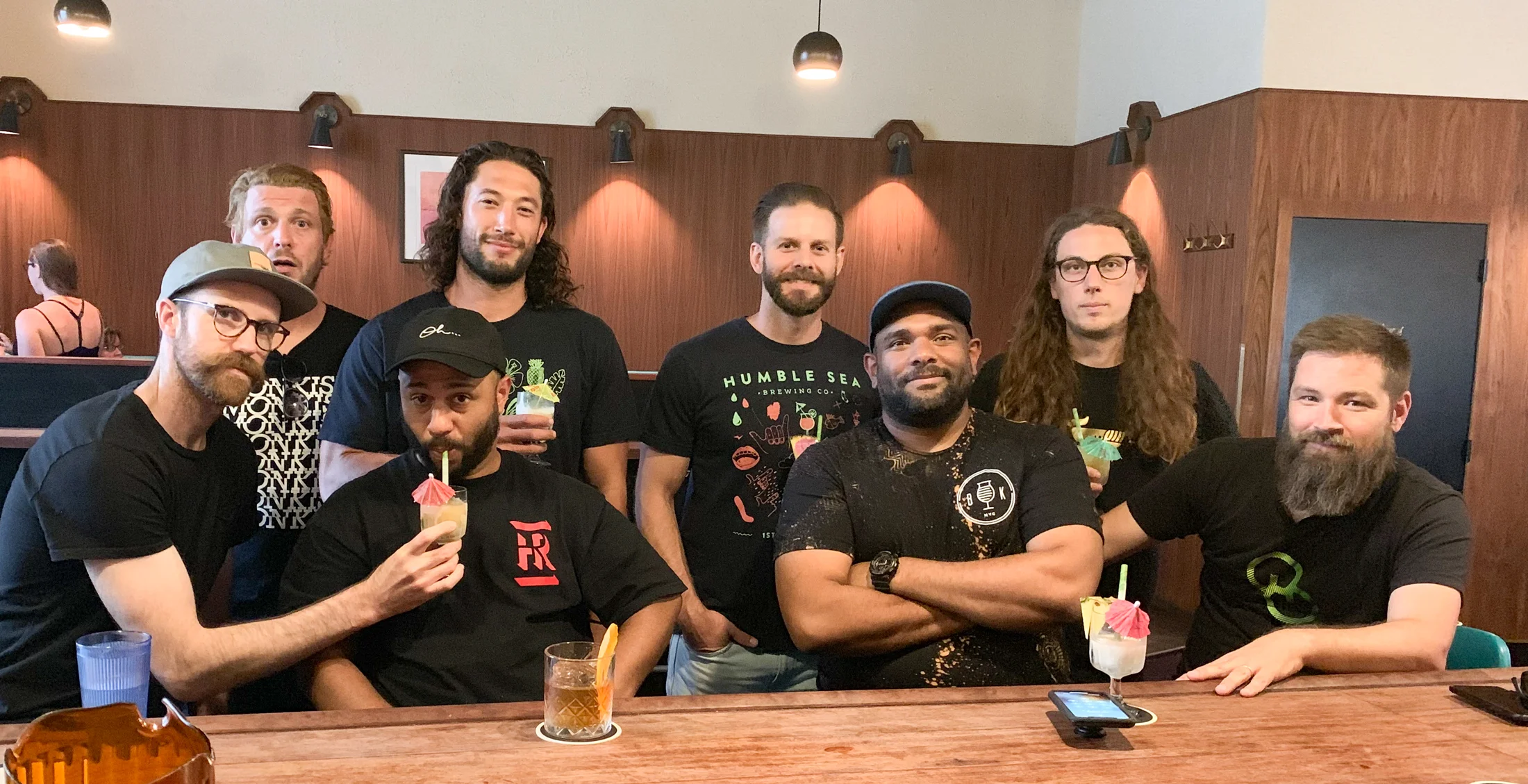 Tiki dranks after the collab with Other Half. Obviously. Also! Modern Times and Omnipollo happened to be there to hang during the collaboration!