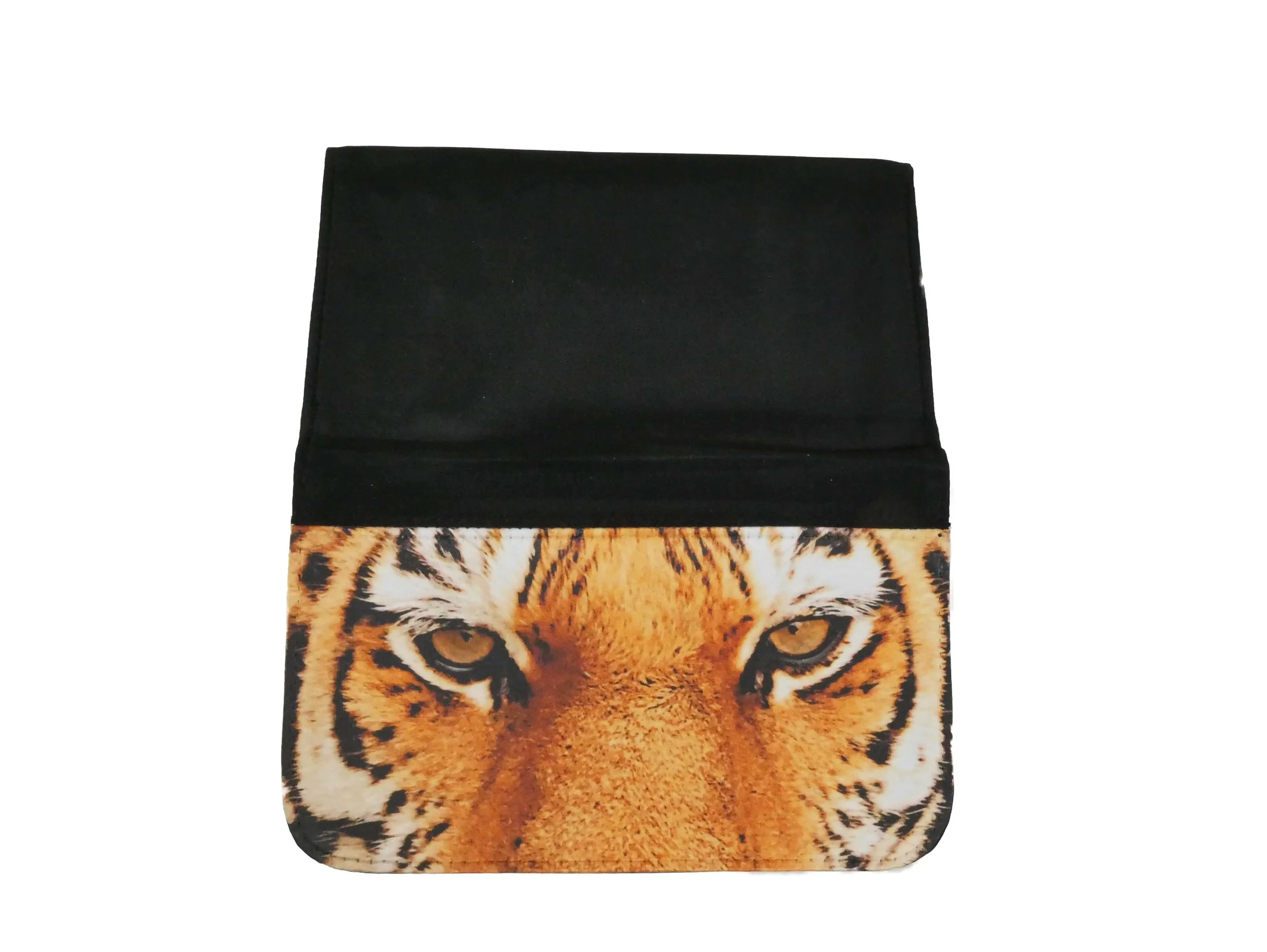 Exclusive Eye Of Tiger Wallet - Front & Back Opened Outside