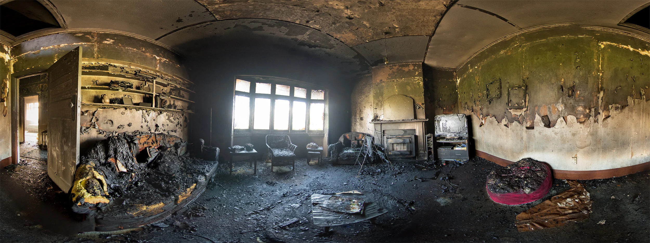 360 image showing after the burn, shot for NZFS by Mark Tantrum