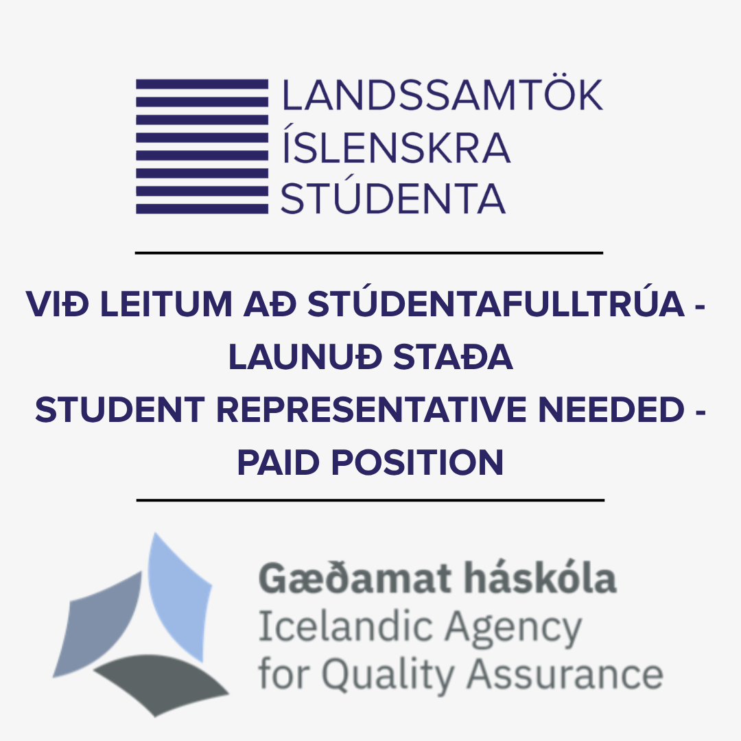 STÚDENT ÓSKAST! STUDENT NEEDED!