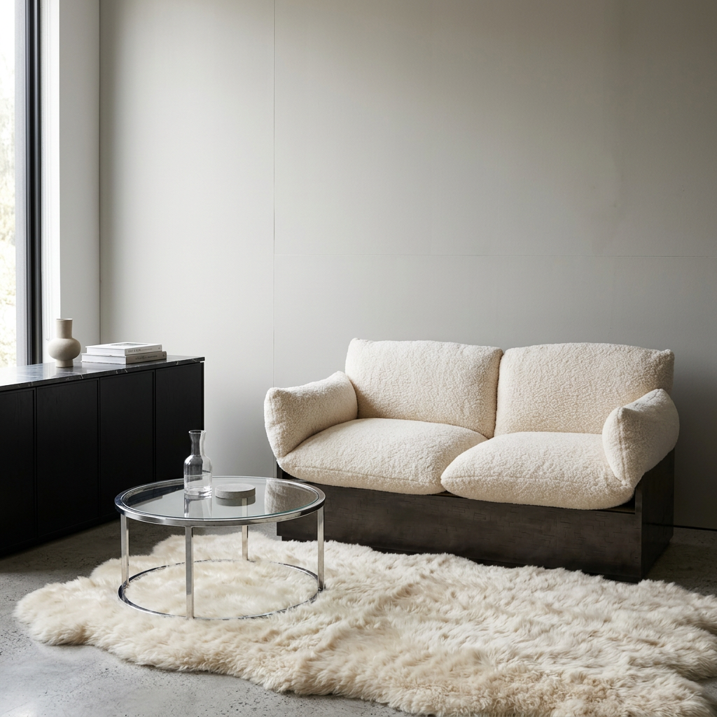 vintage italian white boucle two seat sofa for sale australia