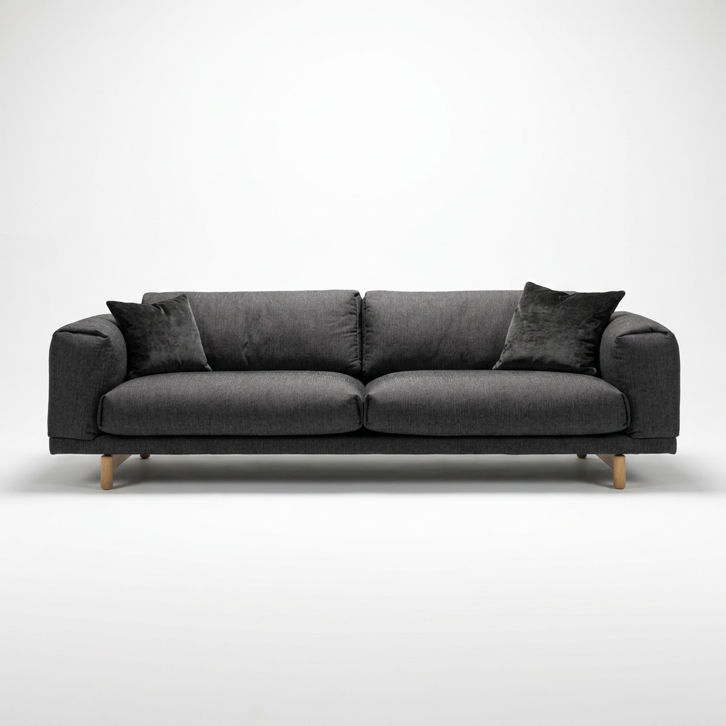 mid century modern contemporary fabric 3 seat Muuto sofa for sale