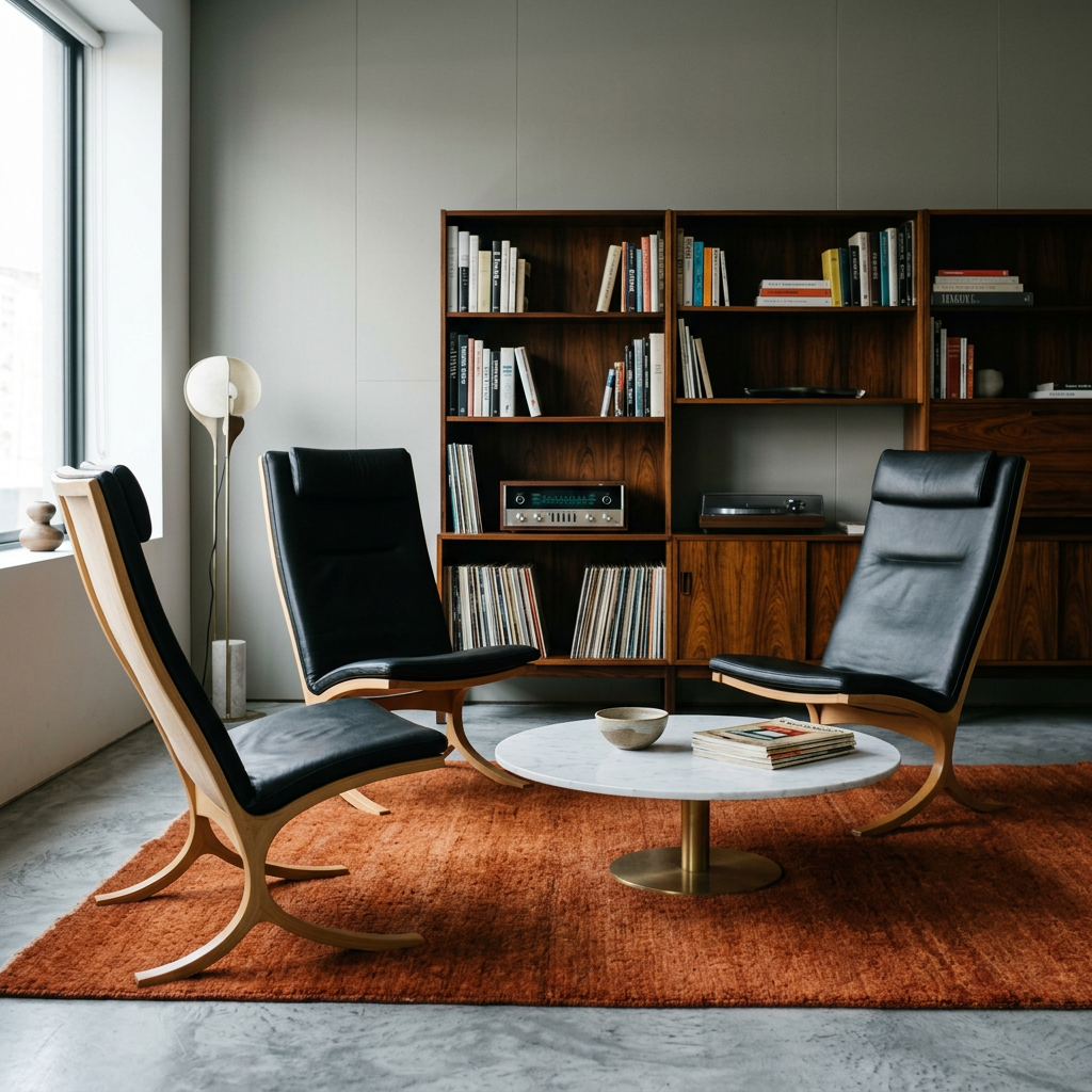 vintage danish mid century siesta lounge chairs