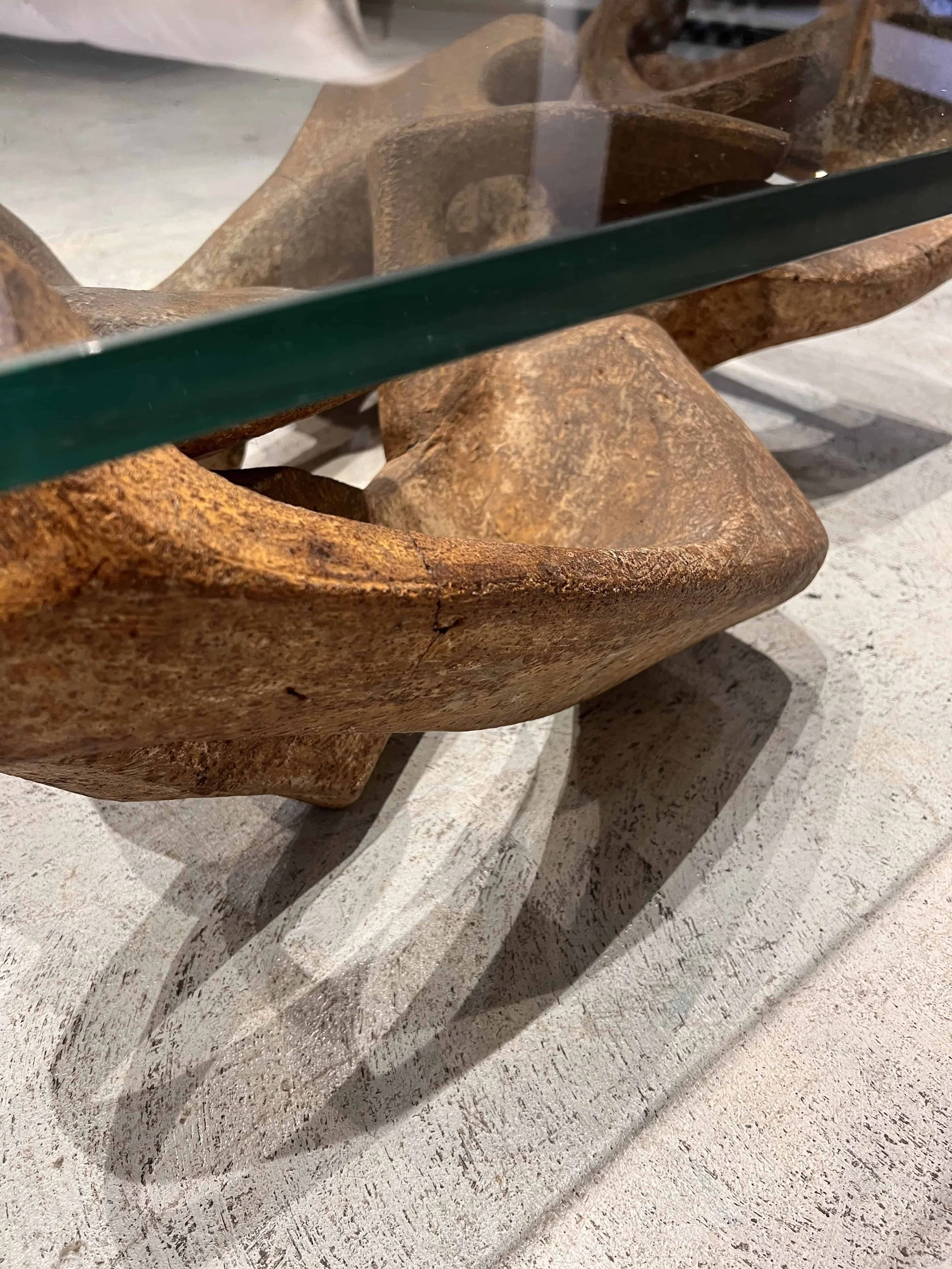 mid century modern glass and stone coffee table italian for sale australia