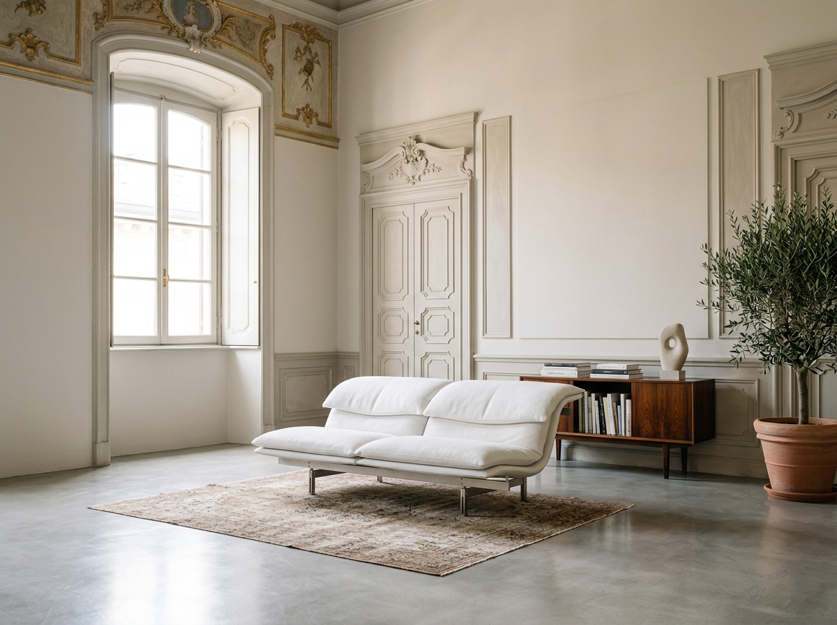 vintage white leather piero lissoni sofa for sale australia