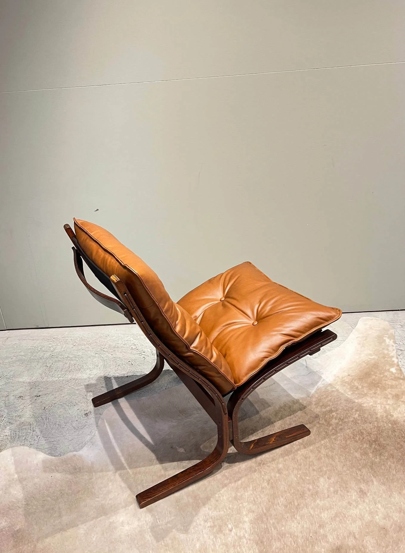 scandianvian leather and canvas lounge chair.jpg
