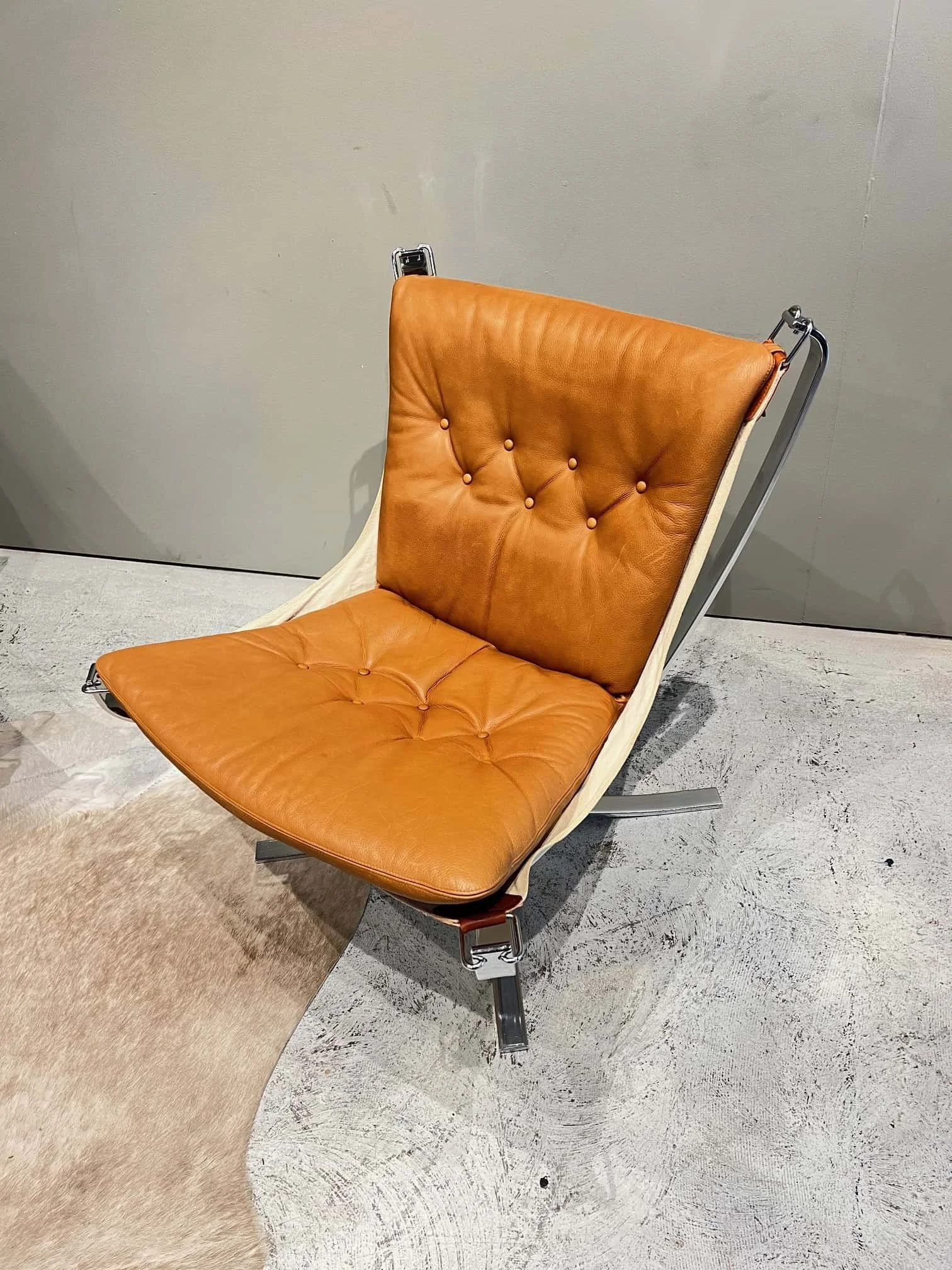 cognac leather danish vintage lounge chair.jpeg