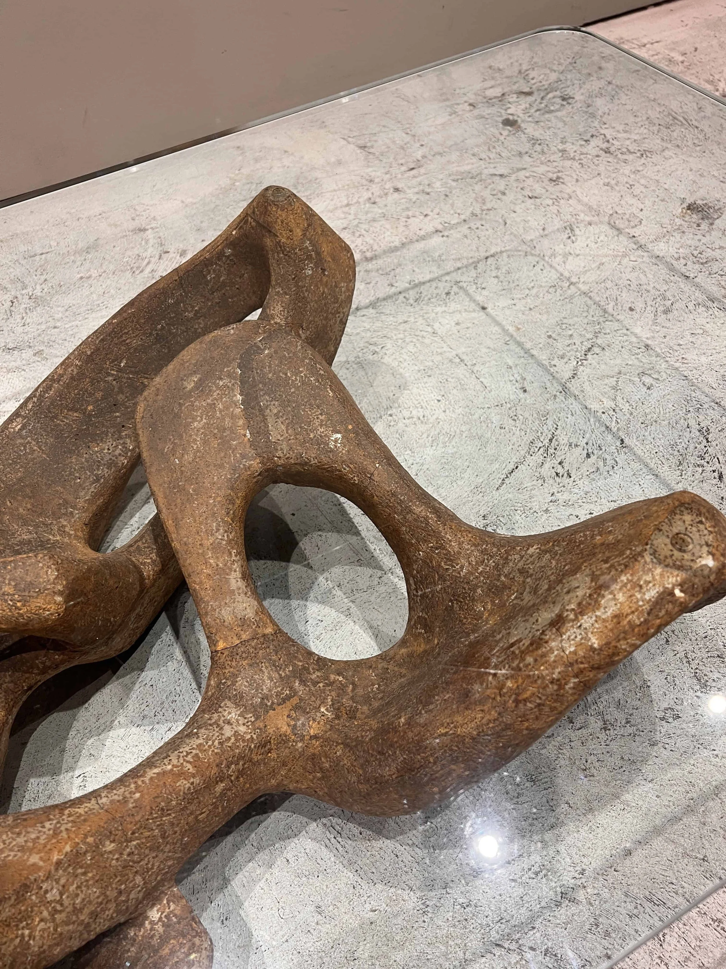 coffee table for sale that looks like a henry moore sculpture