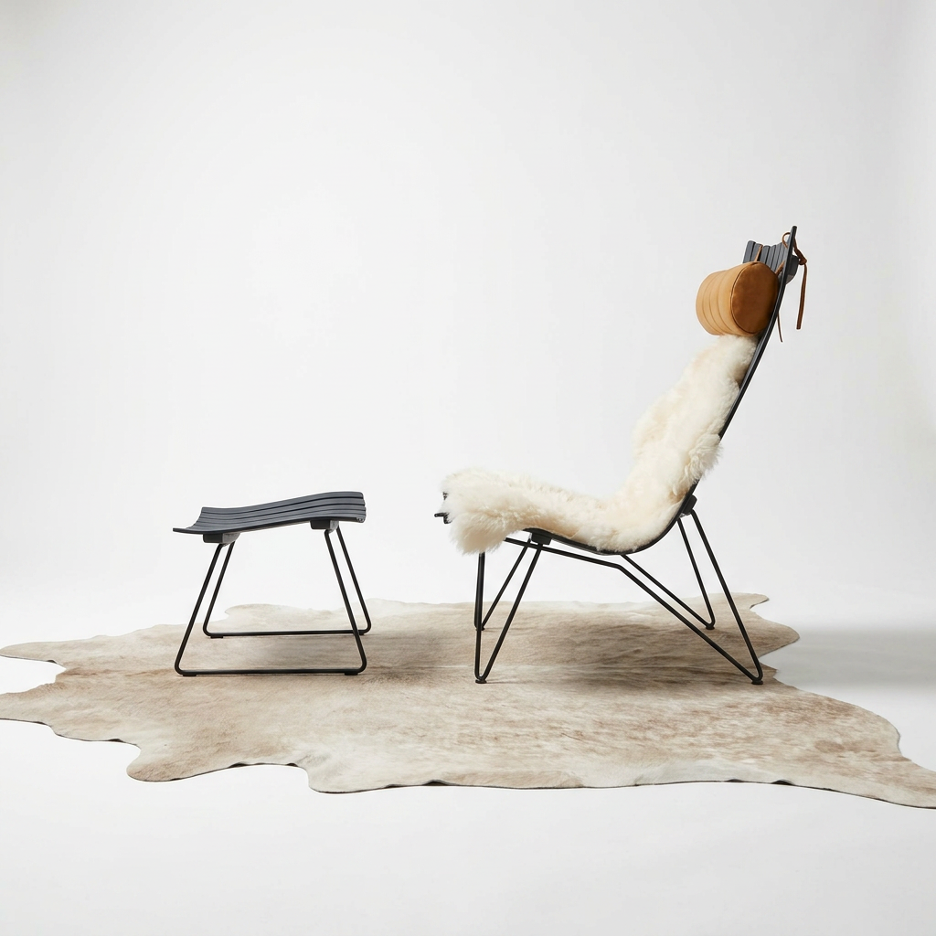 vintage mid century scandia senior bolt chair and footstool