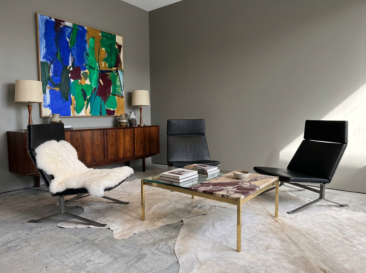 low slung black leather mid century modern lounge chairs for sale australia