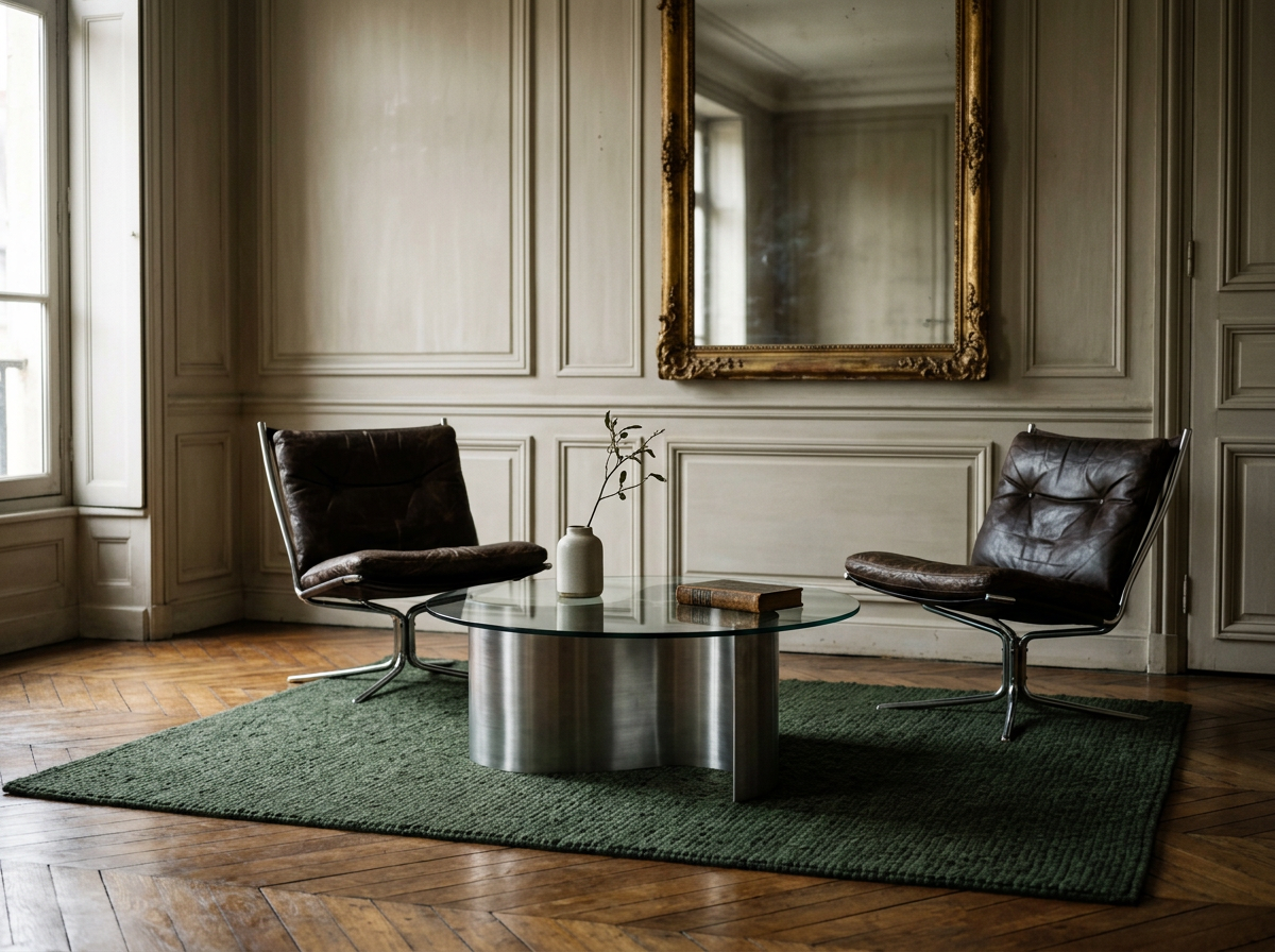 vintage mid century stainless steel round glass coffee table for sale melbourne