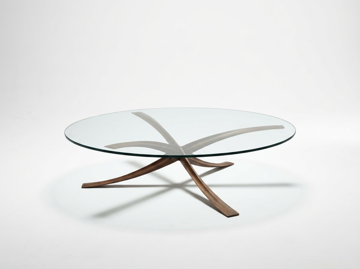 michael mangematin vintage brass and glass coffee table