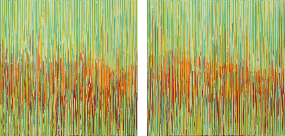 "CT 1 & 2" (Diptych) 2016, Oil and Acrylic on canvas. 48" x 48" (x2)