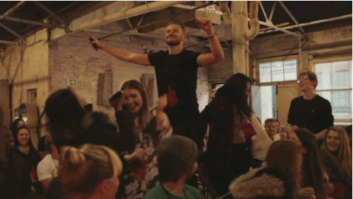 Dancing is very much encouraged at Seed Marketing and Spotify's Student Brand Manager Training Day .