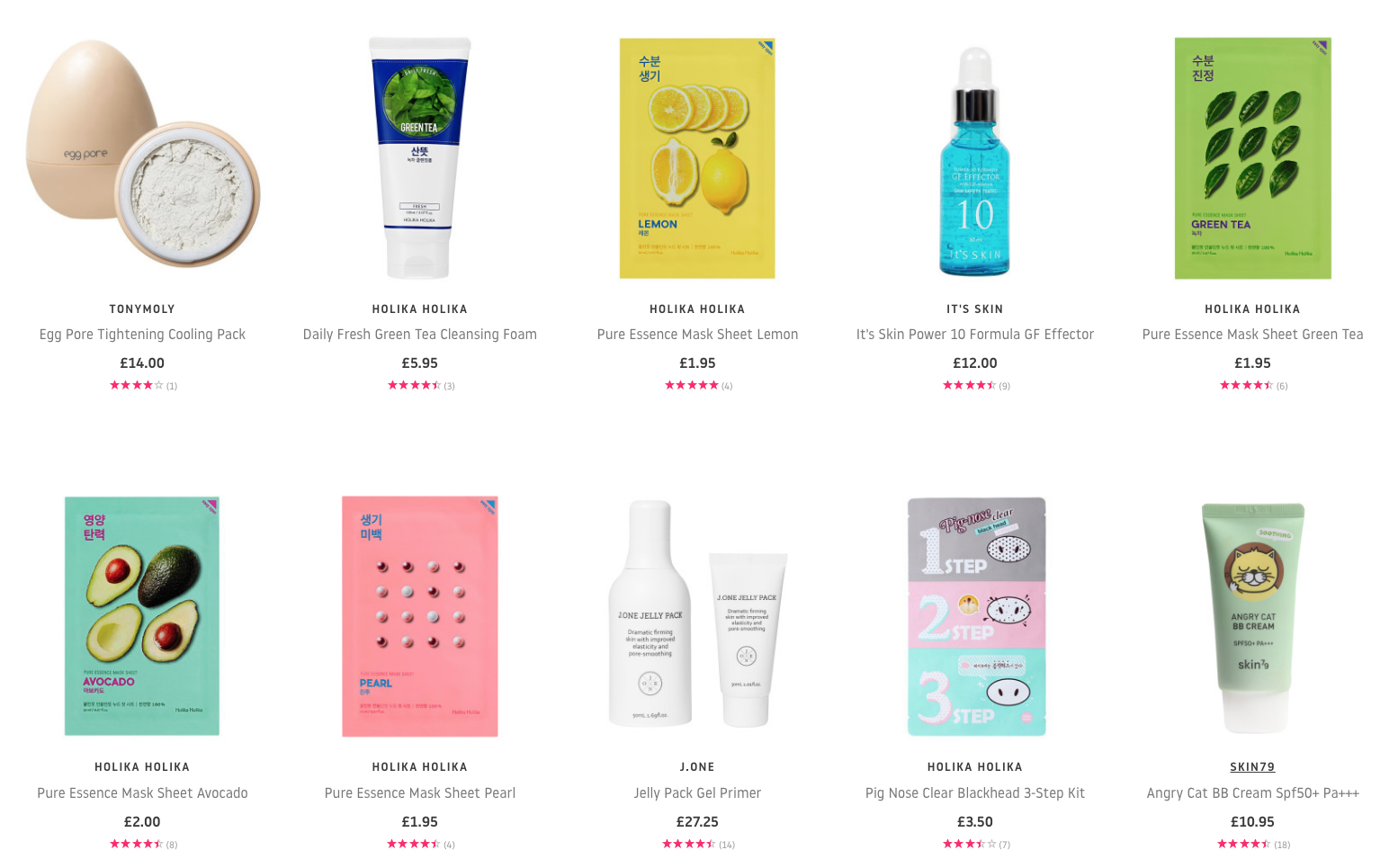 K-beauty products from Beauty Bay