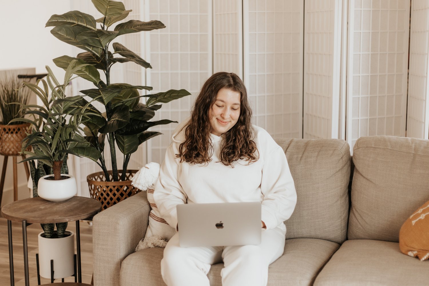 young woman on laptop