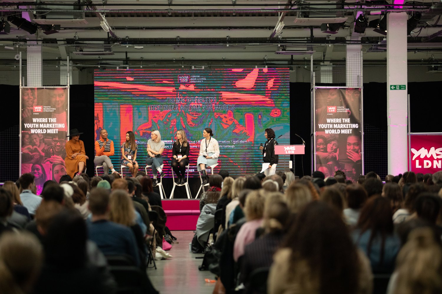 Panellists on the mainstage at YMS19 LDN