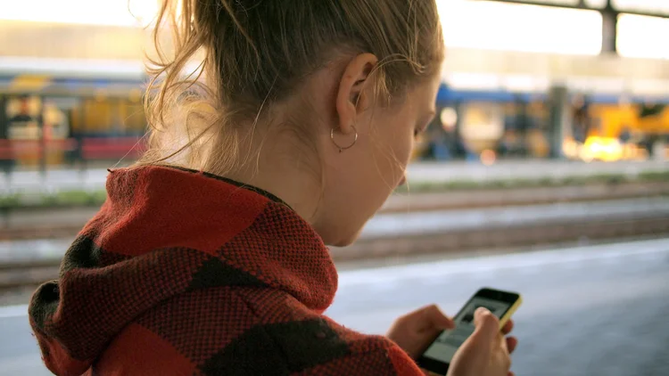 Young woman on phone