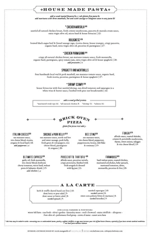 Lunch — Tuscan Brick Oven Bistro