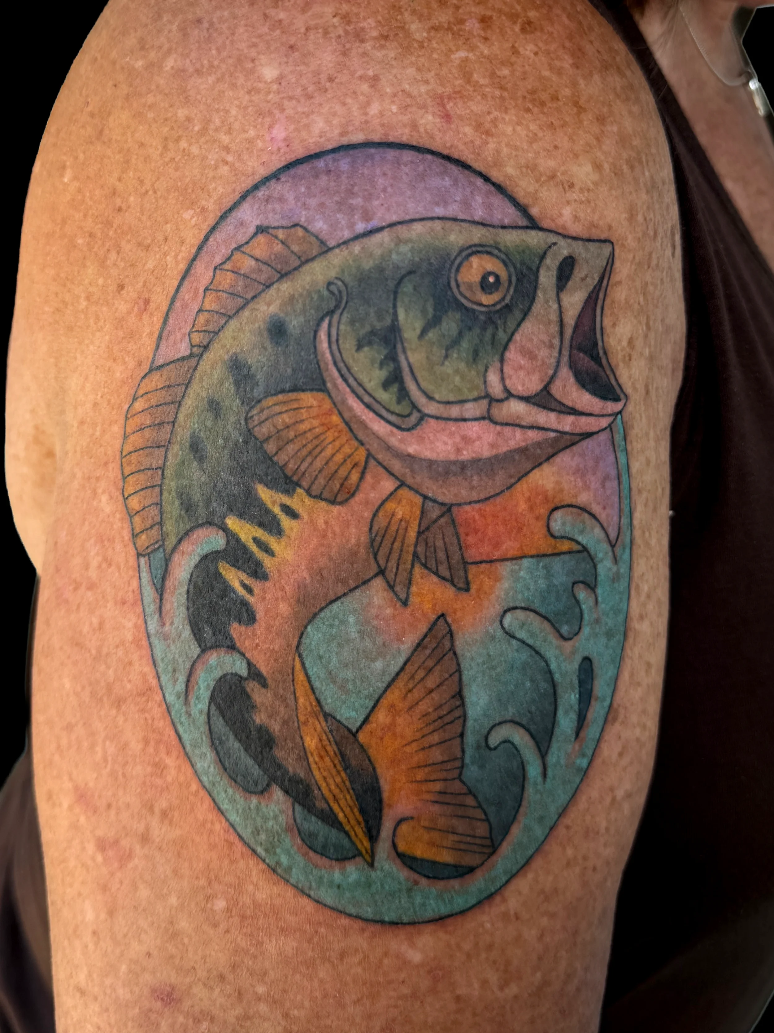 Bass Fish Memorial Tattoo