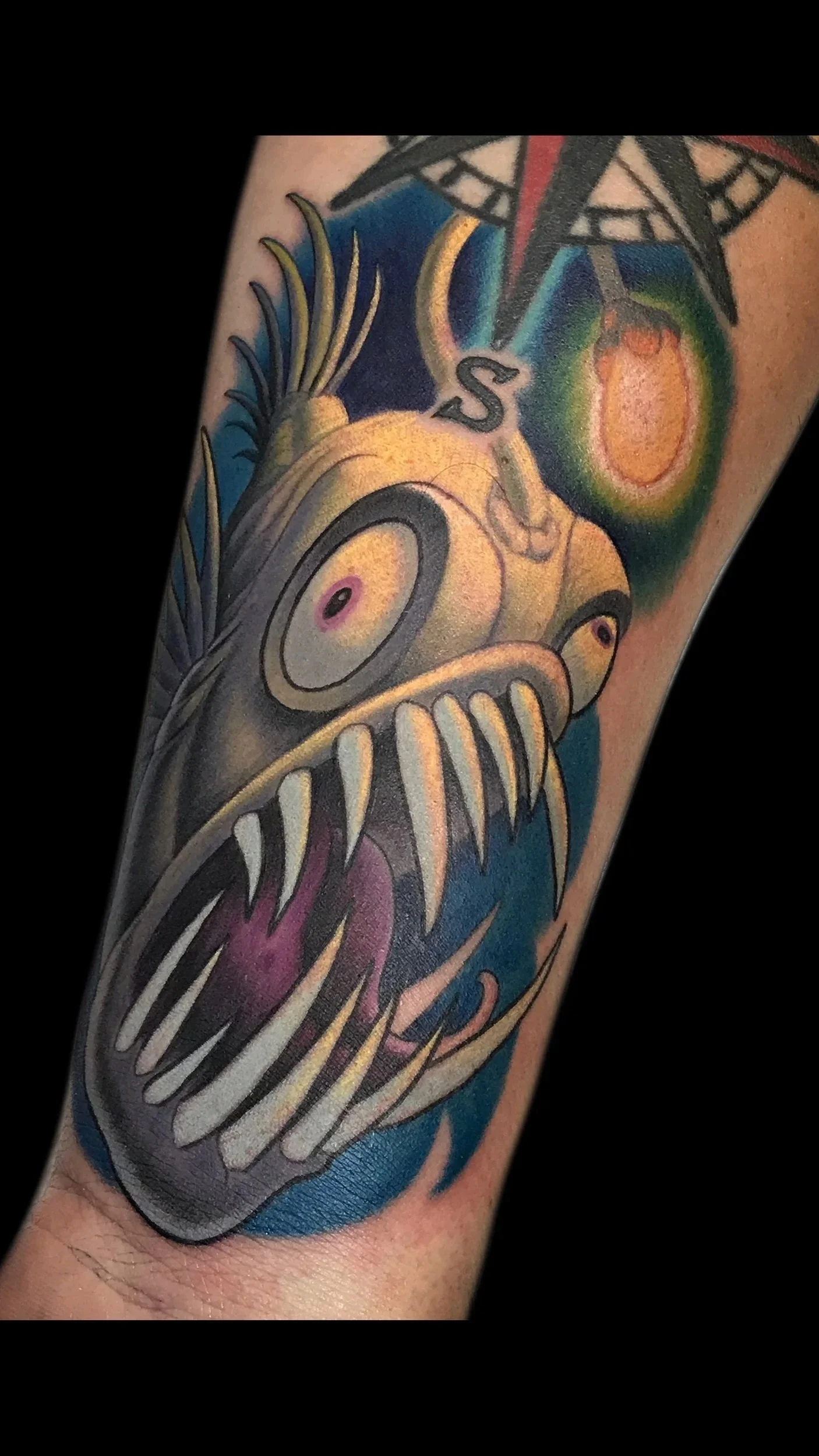angler fish tattoo