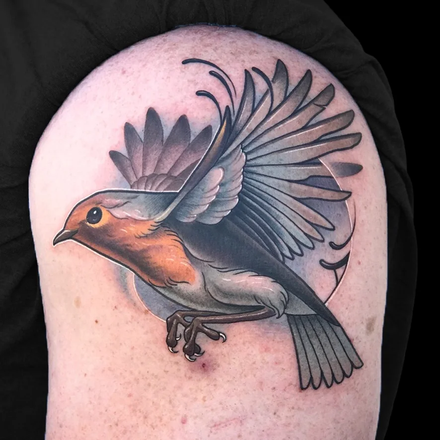 Bird in Flight Tattoo